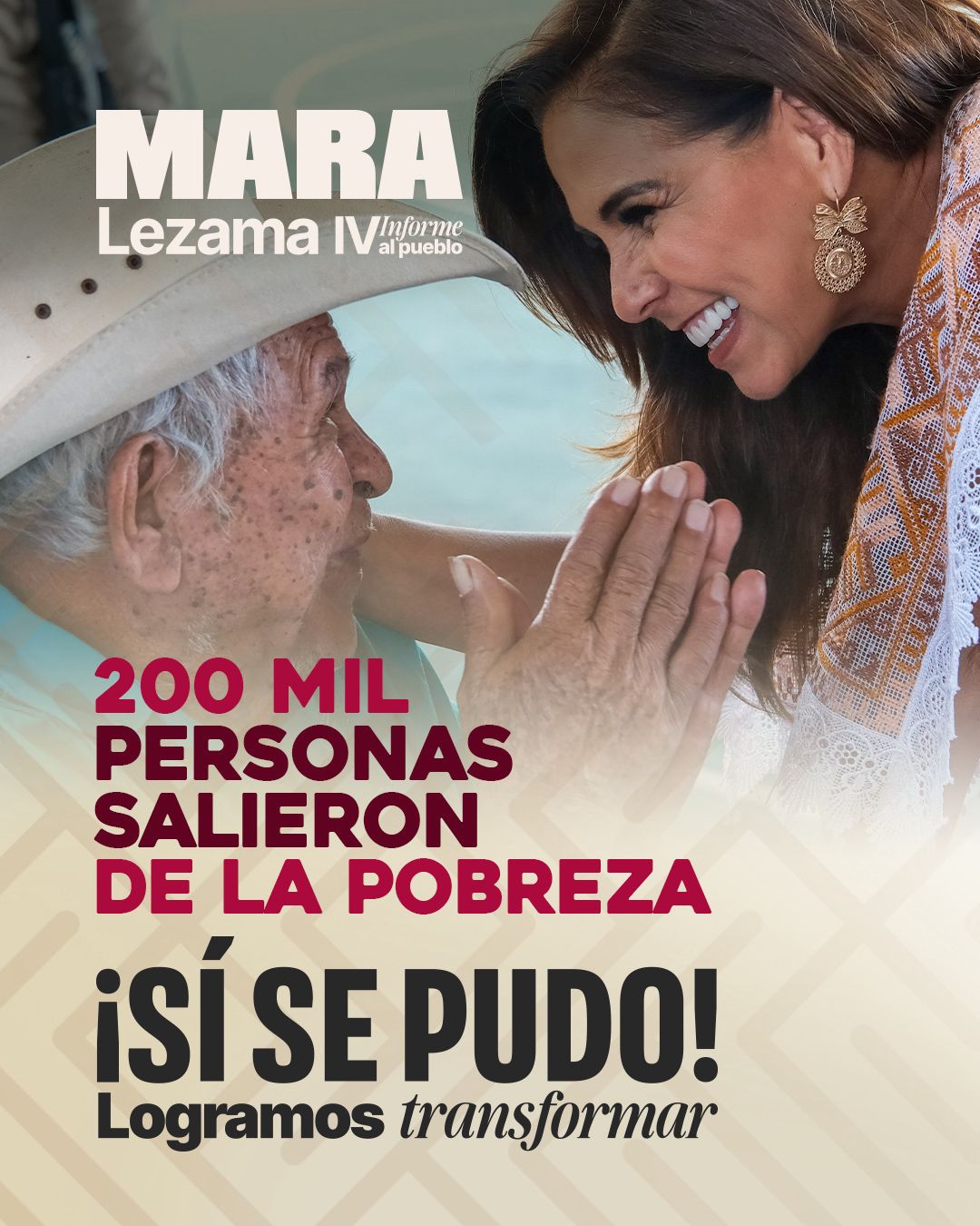 Mara Lezama presume salida de 200 mil de pobreza en Q. Roo
