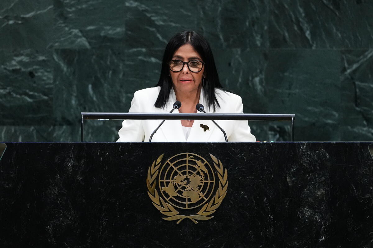 Delcy Rodríguez promete elecciones en Venezuela ante la ONU