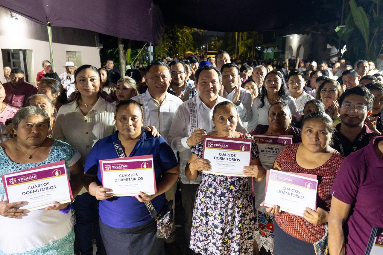 Yucatán reduce rezago con 30 cuartos en Chichimilá
